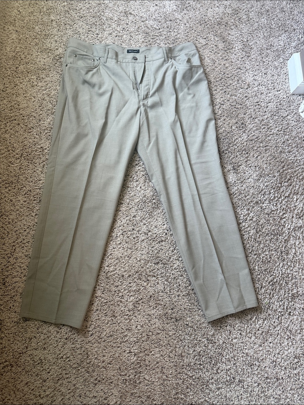 Stafford Men’s Dress Pants in Light Beige - Classic Straight Fit